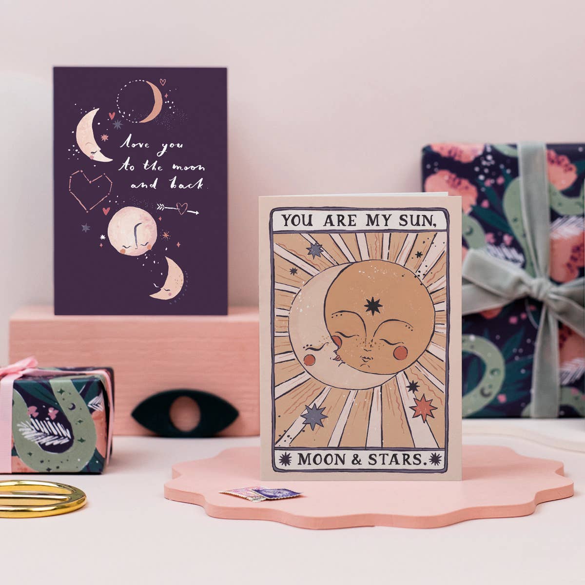 Carte soleil, lune et étoiles | Carte d'amour | Carte d'anniversaire - SISTER PAPER CO