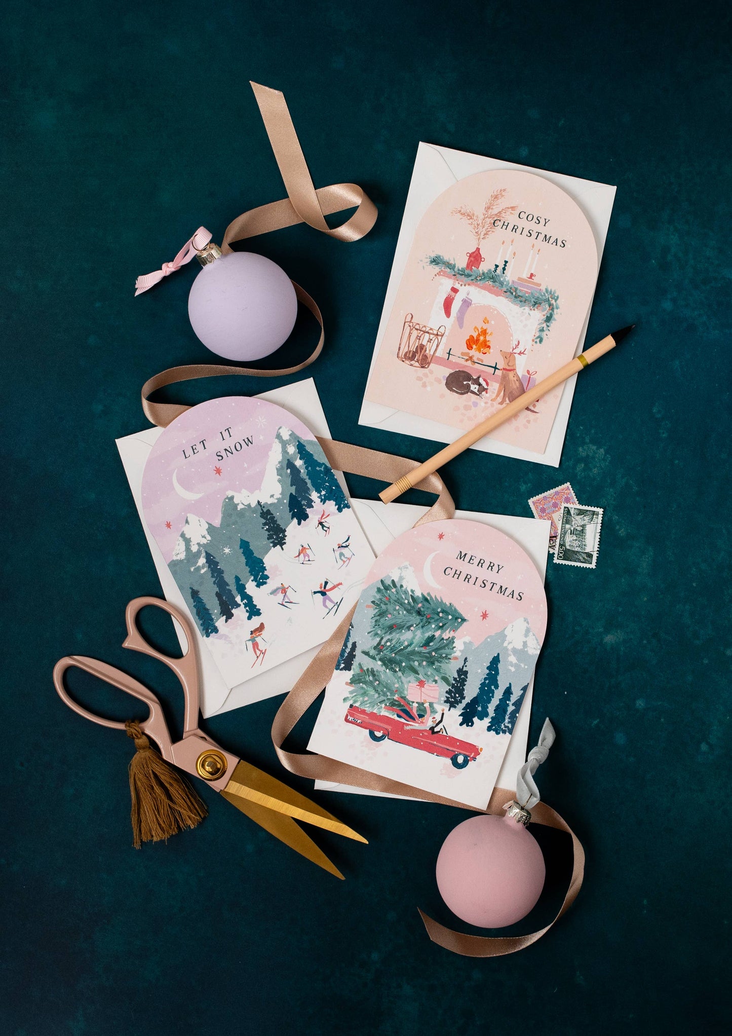 Carte de Noël Cosy Fireplace | Carte de vœux | SISTER PAPER CO