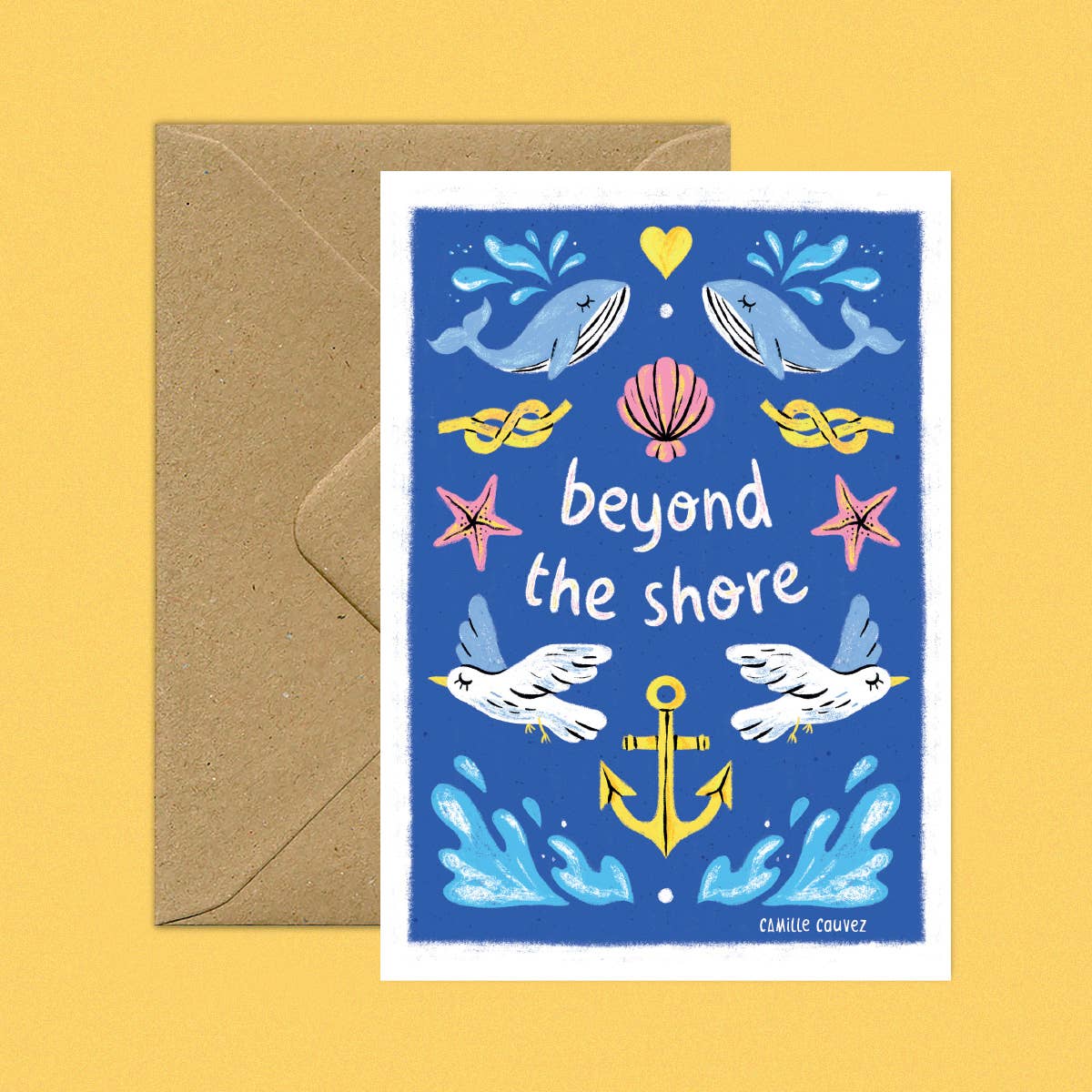 Beyond the shore | carte postale mer océan citation