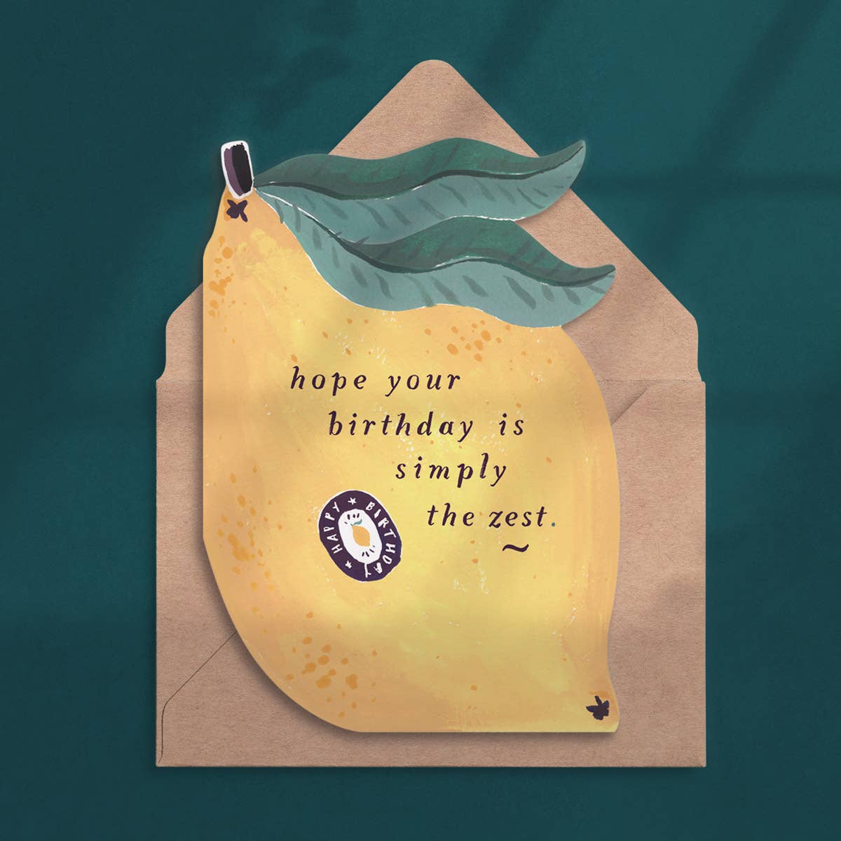 Carte d'anniversaire Lemon Zest | Cartes d'anniversaire drôles | Cartes de jeu de mots