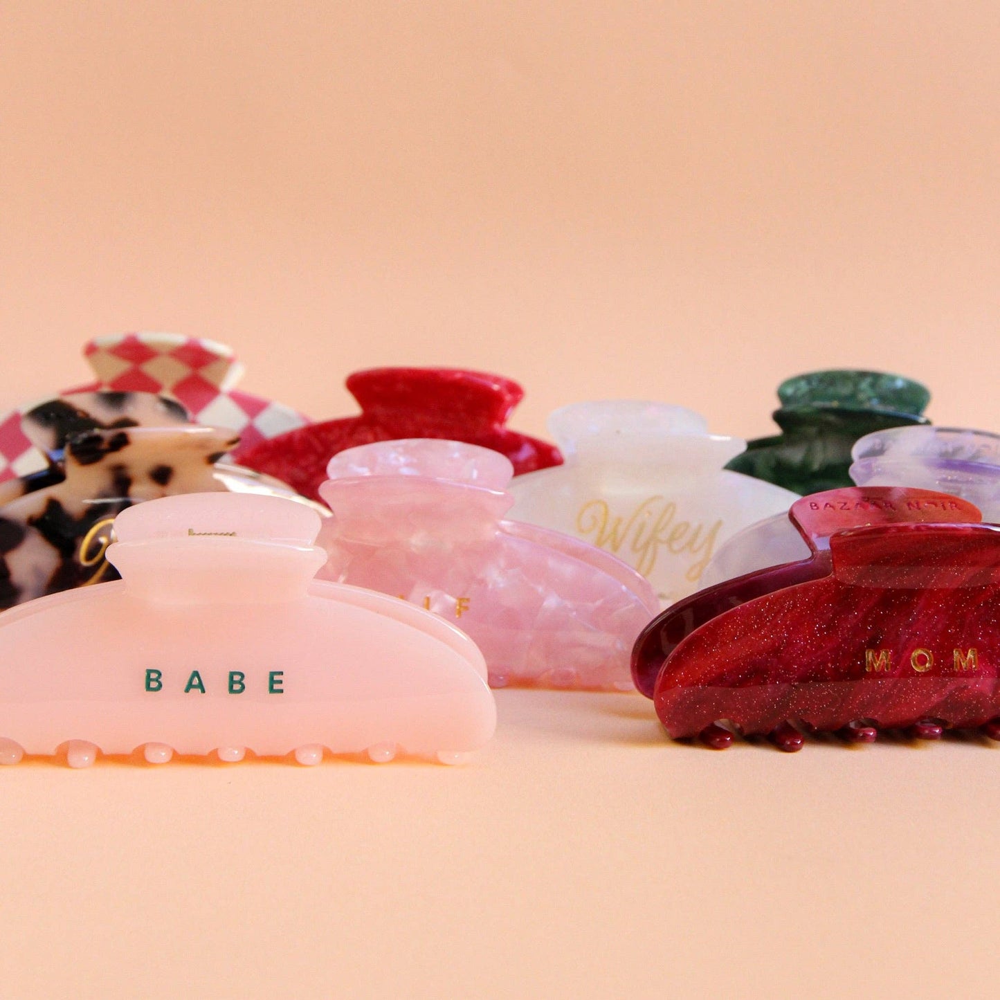 Barrette "Maman" rouge