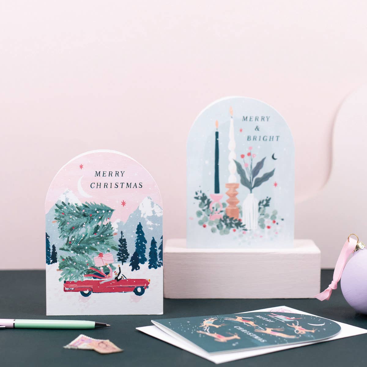 Cartes de Noël en voiture | Carte de vœux | SISTER PAPER CO
