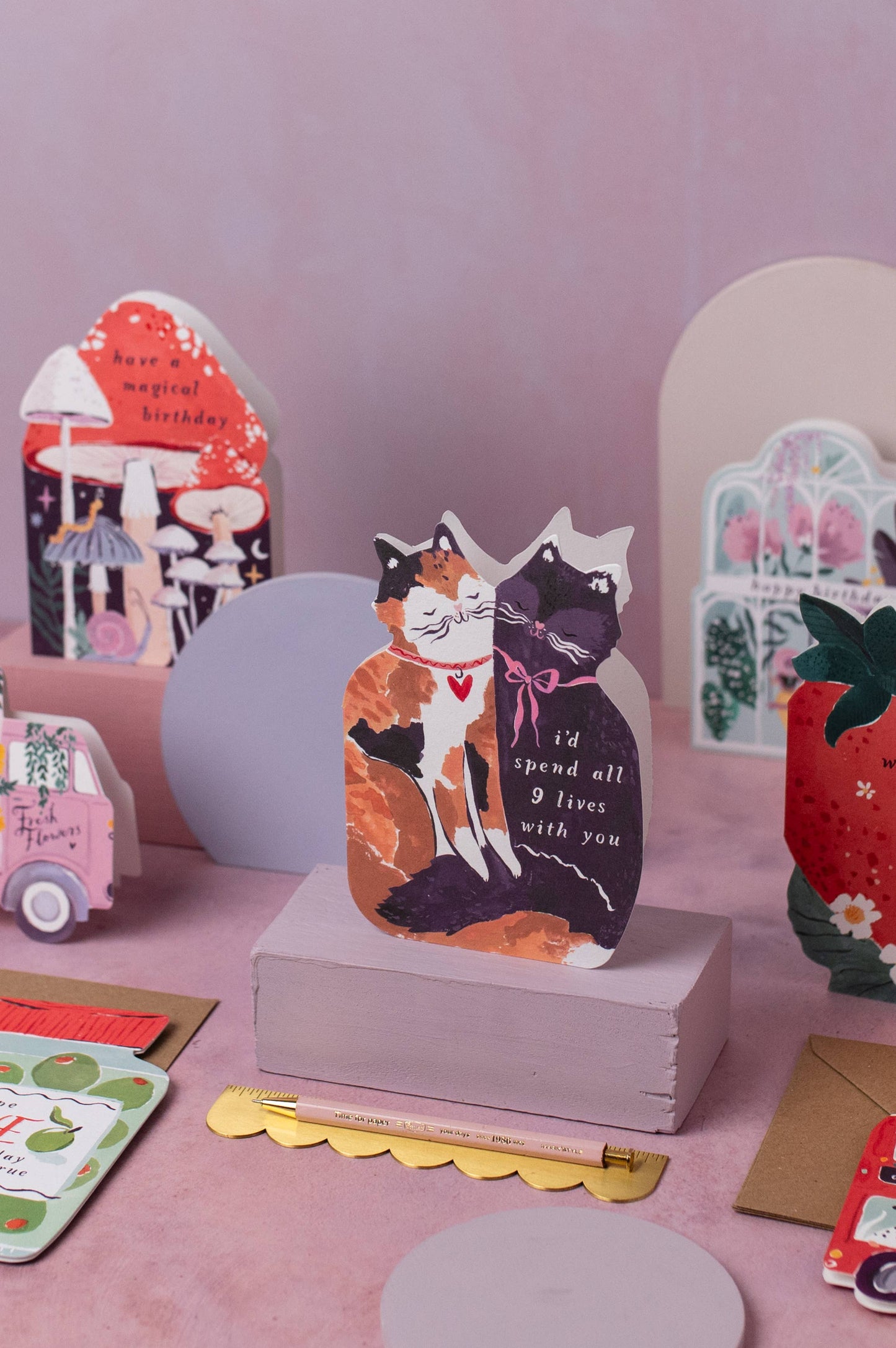 Cartes Nine Lives Cats | Cartes d'amour | SISTER PAPER CO