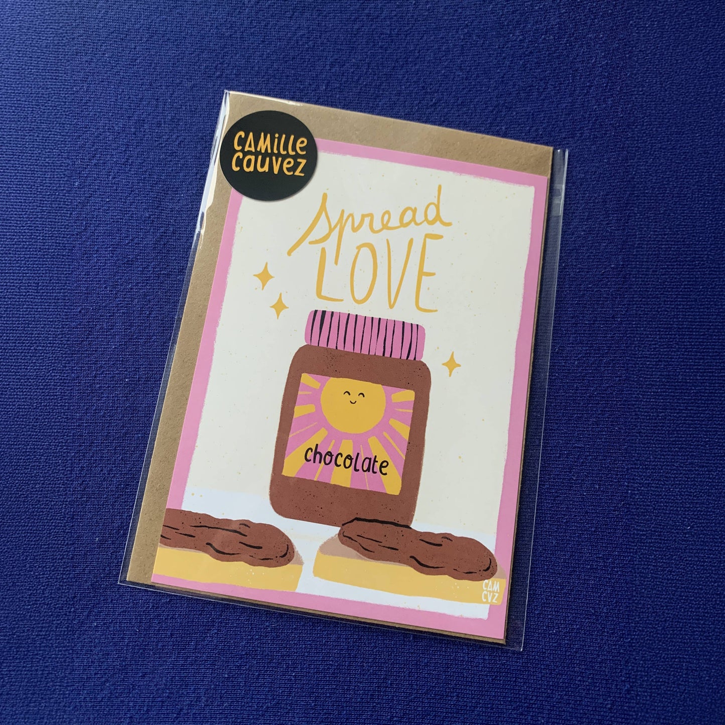 Spread love | Carte Postale pâte à tartiner chocolat amour: A6