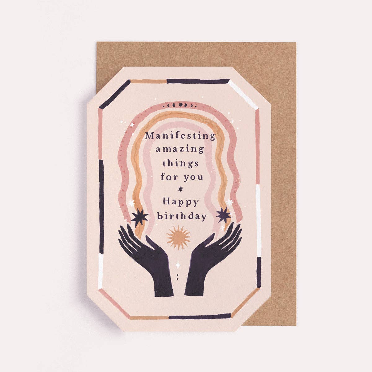 Carte d'anniversaire manifeste | Carte à cristaux | Carte d'affirmation - SISTER PAPER CO