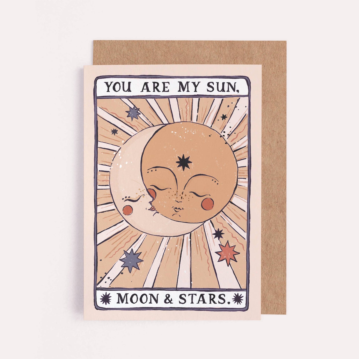Carte soleil, lune et étoiles | Carte d'amour | Carte d'anniversaire - SISTER PAPER CO