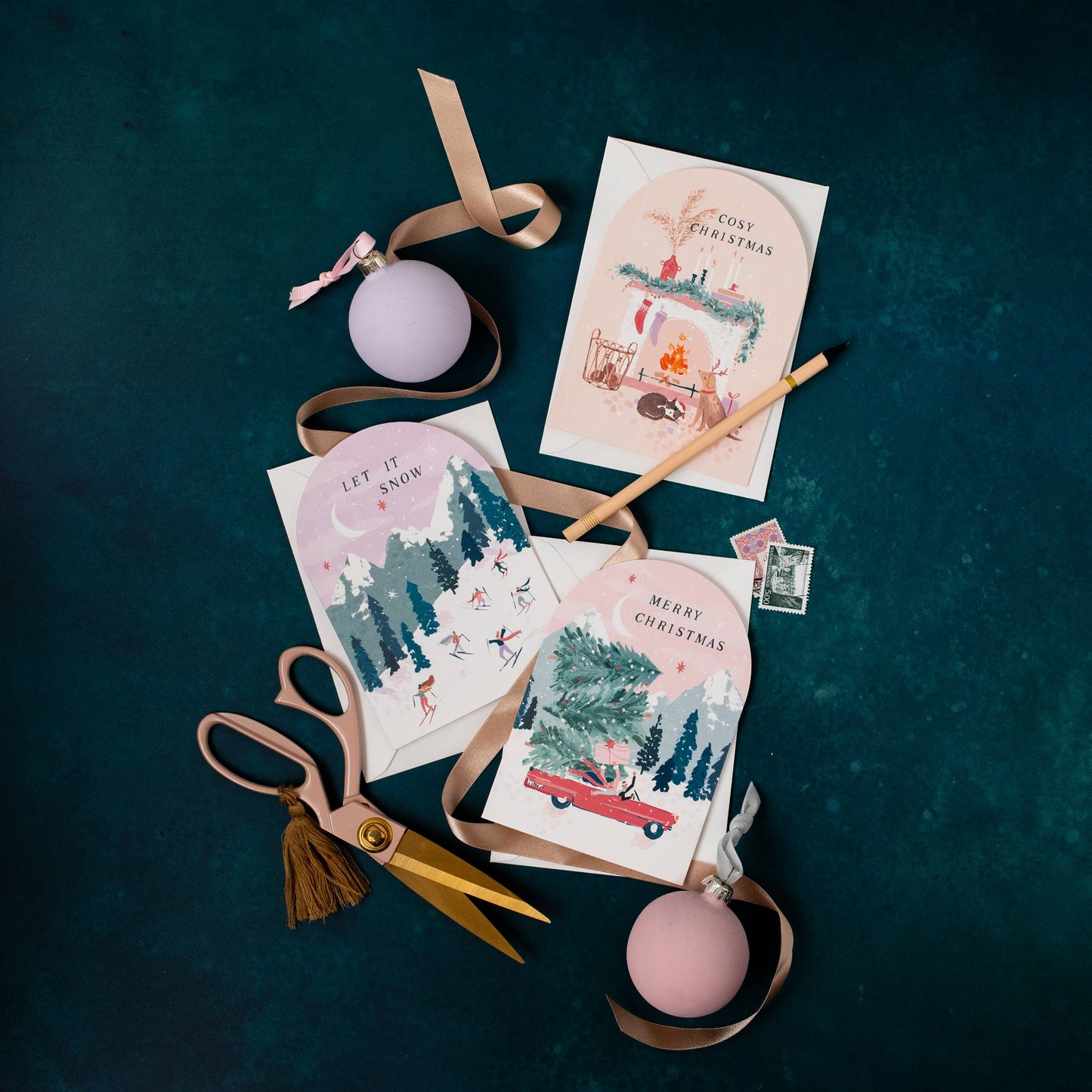 Cartes de Noël en voiture | Carte de vœux | SISTER PAPER CO