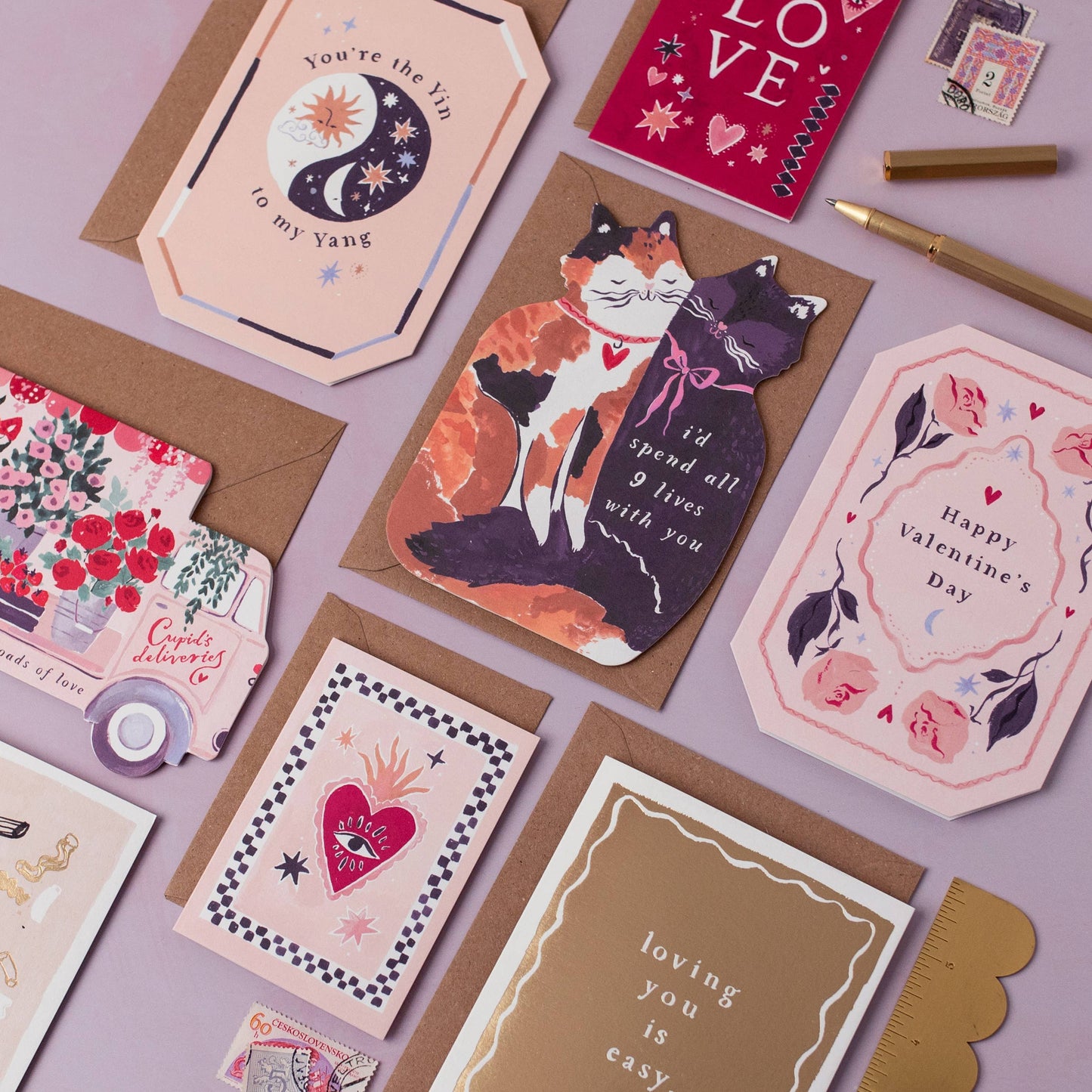 Cartes Nine Lives Cats | Cartes d'amour | SISTER PAPER CO
