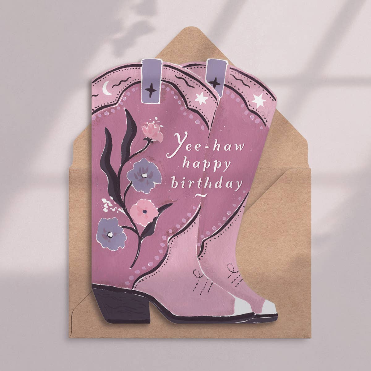 Carte d'anniversaire Cowboy Boots Western - SISTER PAPER CO