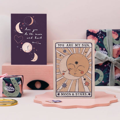 Carte soleil, lune et étoiles | Carte d'amour | Carte d'anniversaire - SISTER PAPER CO