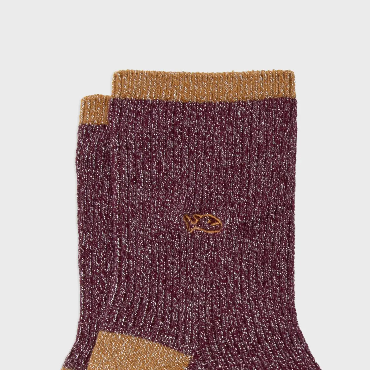 Chaussettes en coton peigné Vintage - Bordeaux