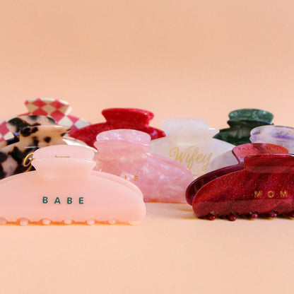 Barrette "Maman" rouge