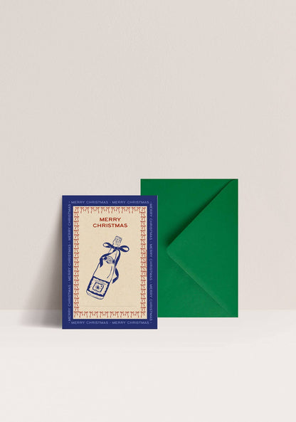 Carte Agathe + Lise - Merry Christmas Champagne