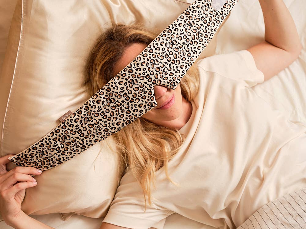 Masque de Nuit Bandeau Pure Soie: Leopard  EMILY'S PILLOW