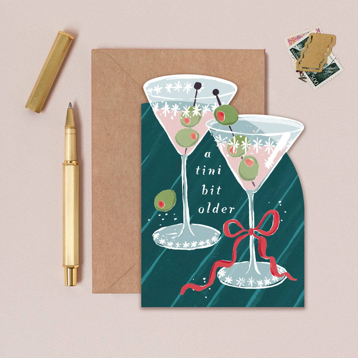 Carte d'anniversaire Martini un peu plus âgée | Cartes d'anniversaire - SISTER PAPER CO