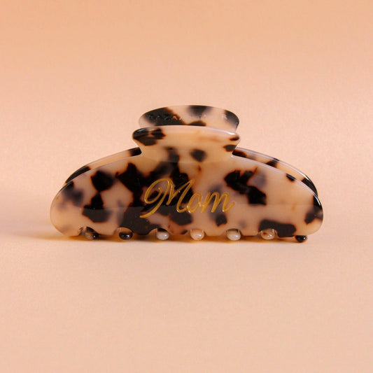 Barrette "Maman » - Léopard