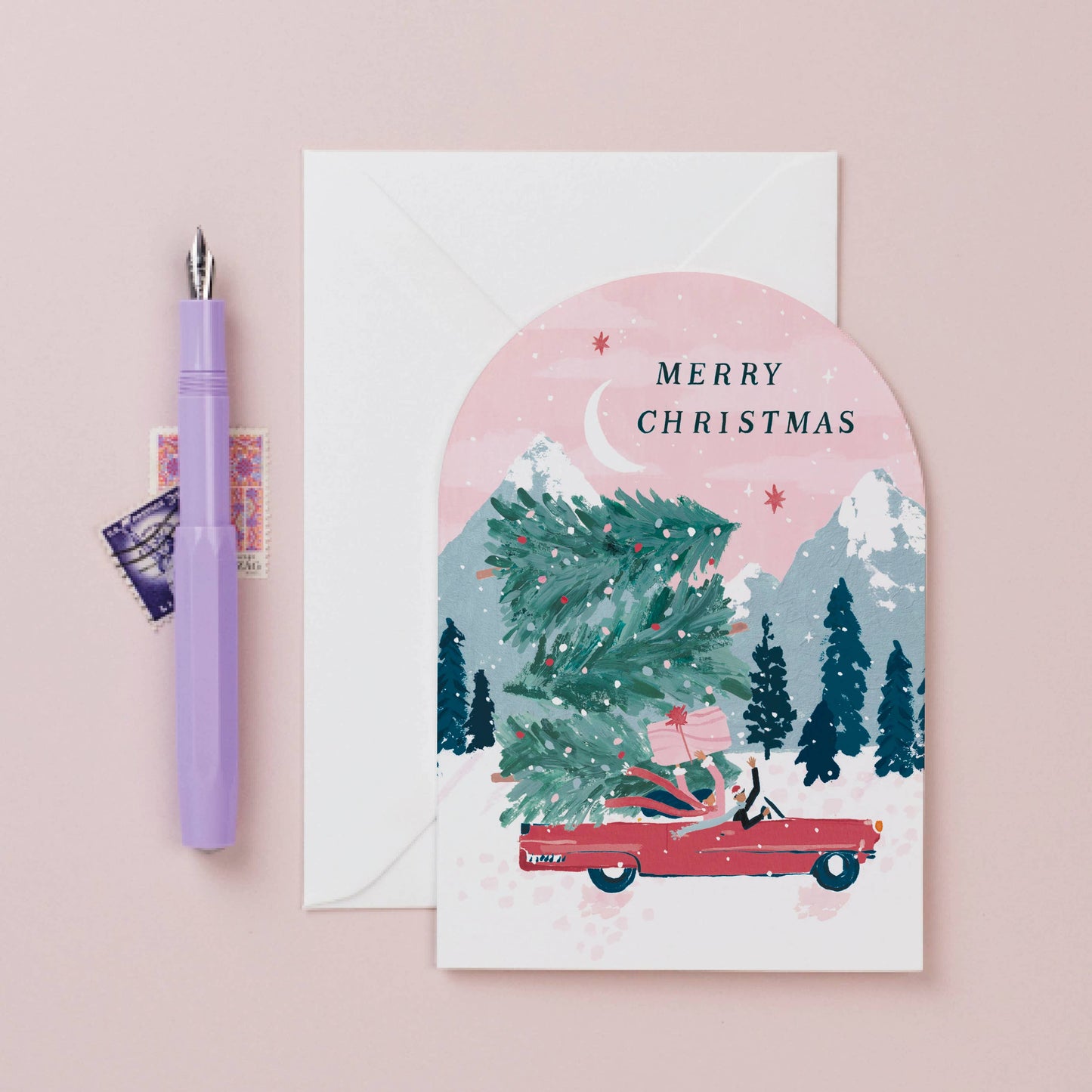 Cartes de Noël en voiture | Carte de vœux | SISTER PAPER CO