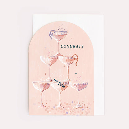Carte de félicitations au champagne | Fiançailles | Cartes de mariage - SISTER PAPER CO