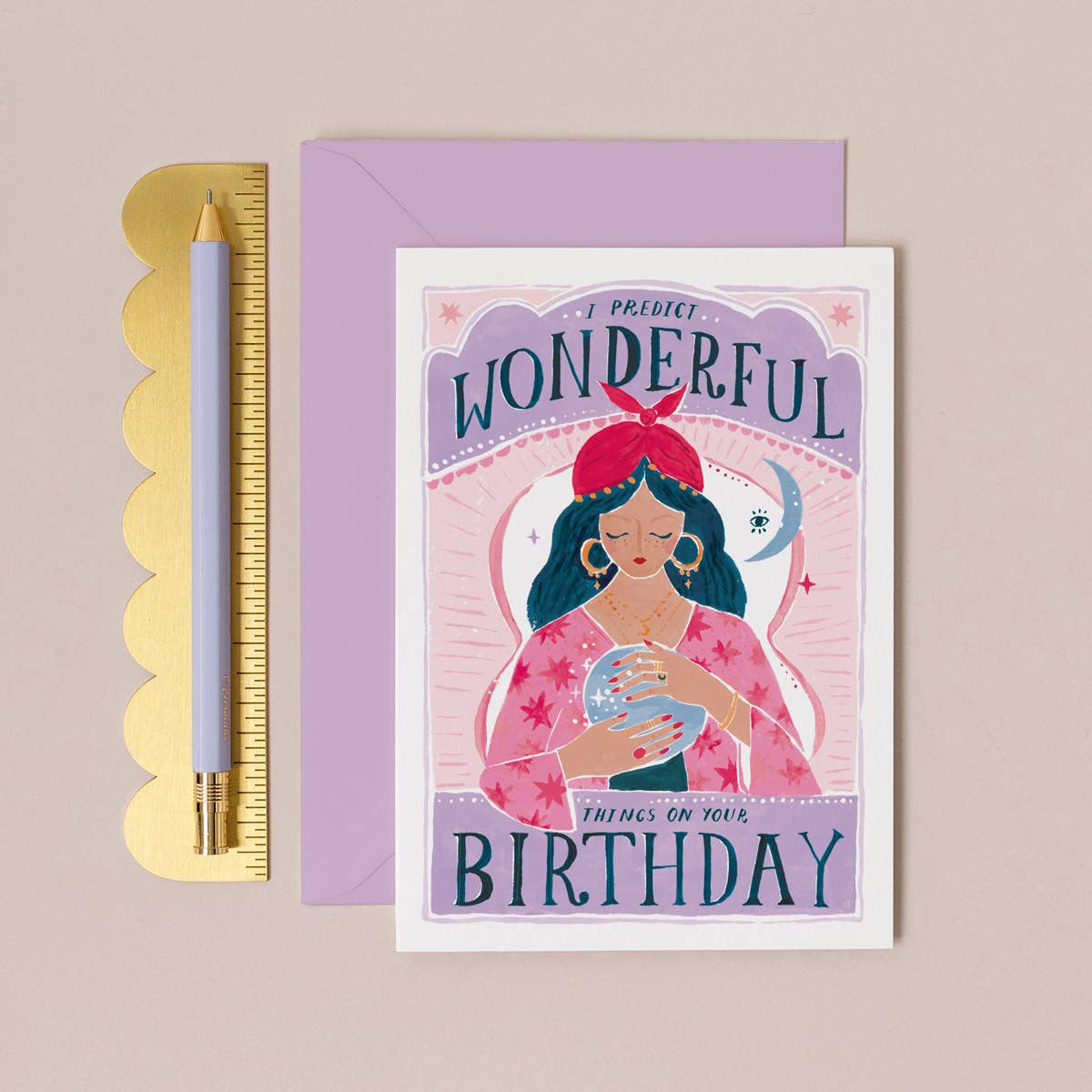 Carte d'anniversaire Fortune | Carte Crystal Ball | SISTER PAPER CO