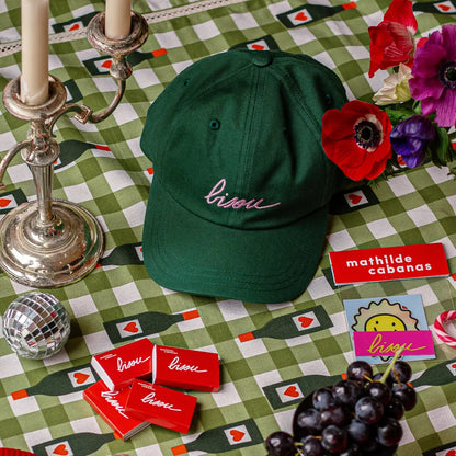 Casquette bisou vert foncé - Mathilde Cabanas