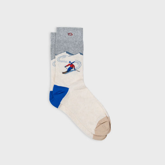 Chaussettes en coton peigné à motifs - Skieur BILLY BELT