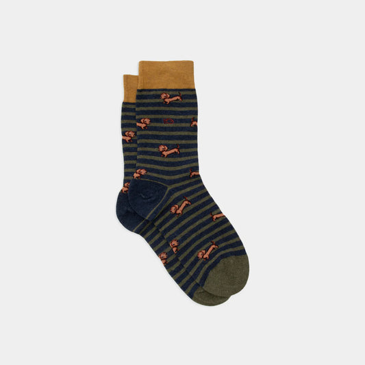 Chaussettes en coton peigné animaux - Chien BILLY BELT