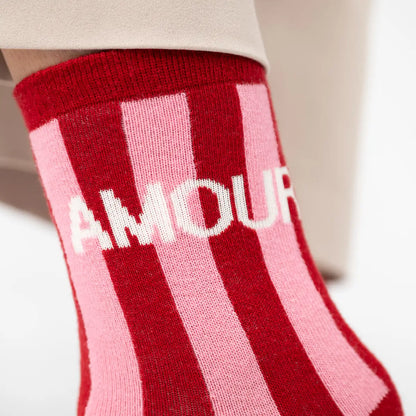 Chaussettes rayées - Amour