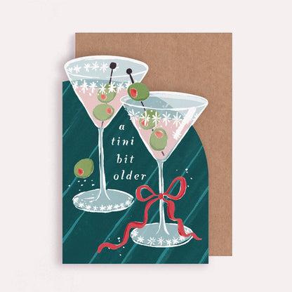Carte d'anniversaire Martini un peu plus âgée | Cartes d'anniversaire - SISTER PAPER CO