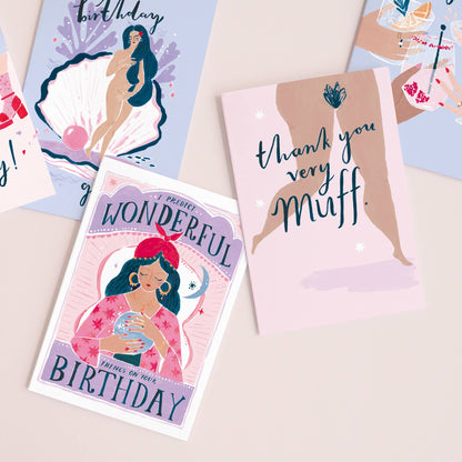 Carte d'anniversaire Fortune | Carte Crystal Ball | SISTER PAPER CO