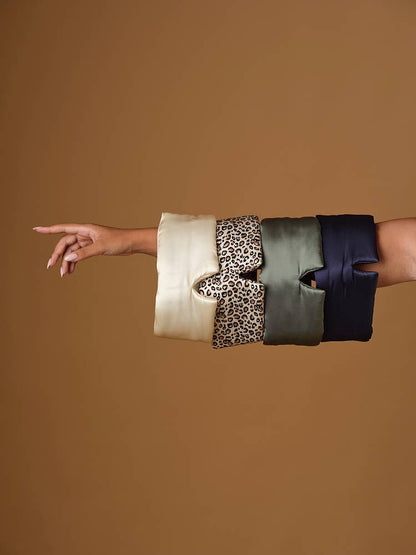 Masque de Nuit Bandeau Pure Soie: Leopard  EMILY'S PILLOW