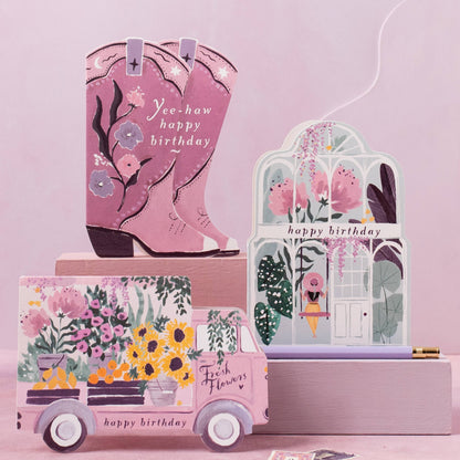 Carte d'anniversaire Cowboy Boots Western - SISTER PAPER CO