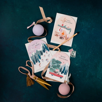 Cartes de Noël en voiture | Carte de vœux | SISTER PAPER CO