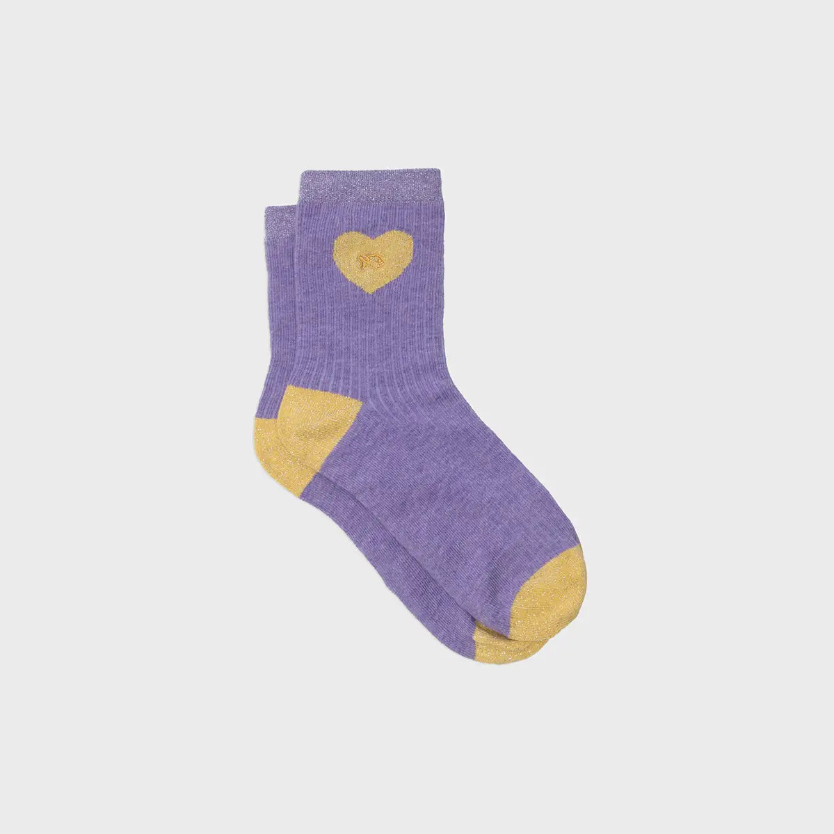 Chaussettes en coton peigné Coeur - Violet