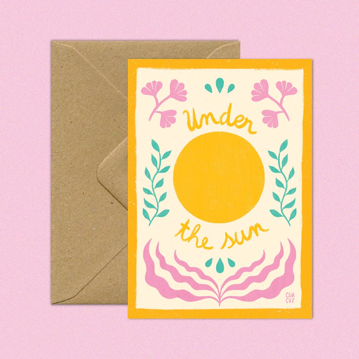 Under the sun | carte postale citation positive soleil joie