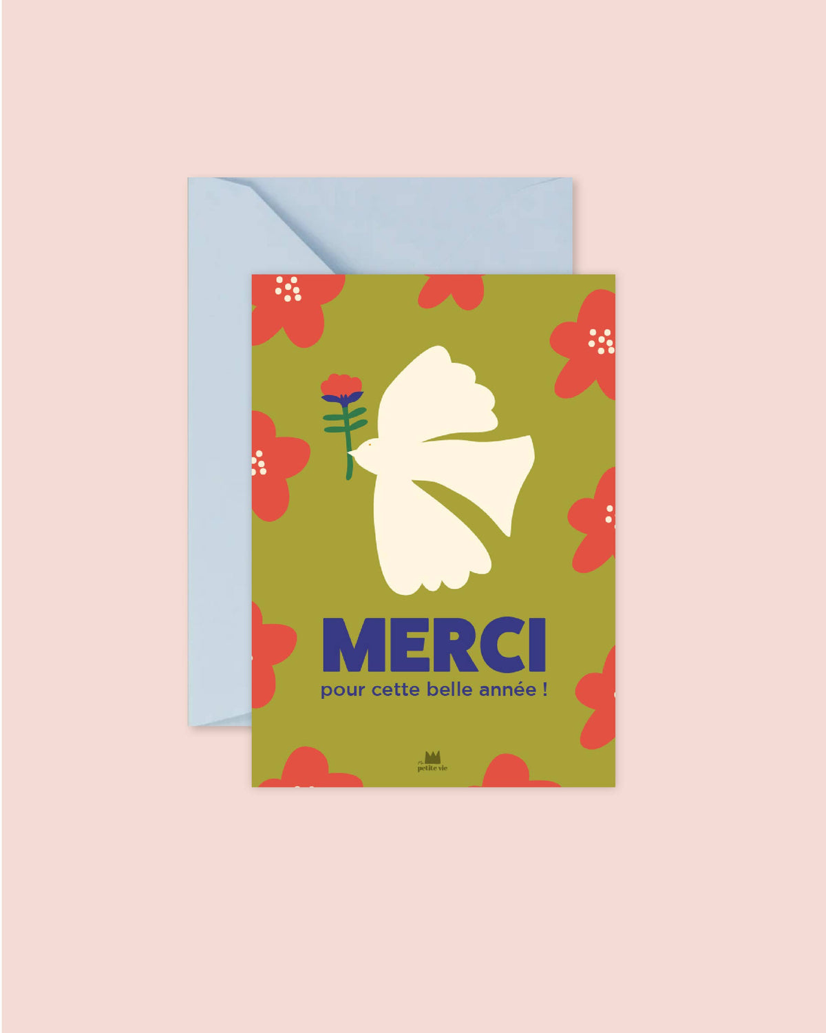 Carte "Merci" : Merci pour cette année (avec enveloppe)