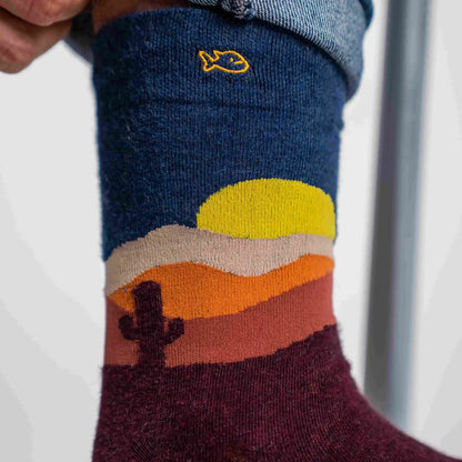 Chaussettes en coton peigné À motifs - Arizona