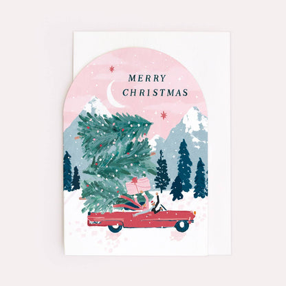 Cartes de Noël en voiture | Carte de vœux | SISTER PAPER CO