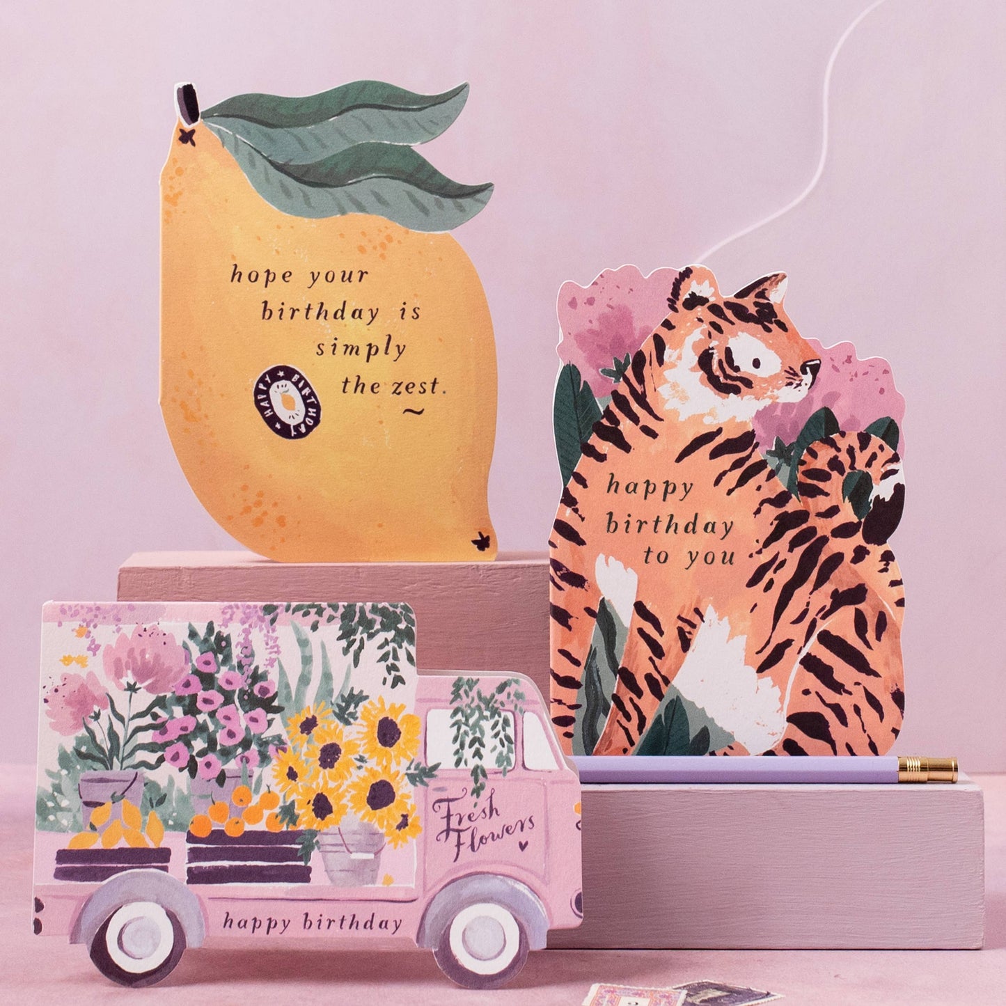 Carte d'anniversaire Flower Truck  Florale - SISTER PAPER CO