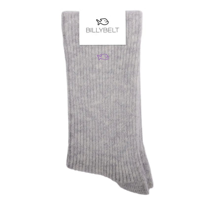 Chaussettes en laine avec angora Gris