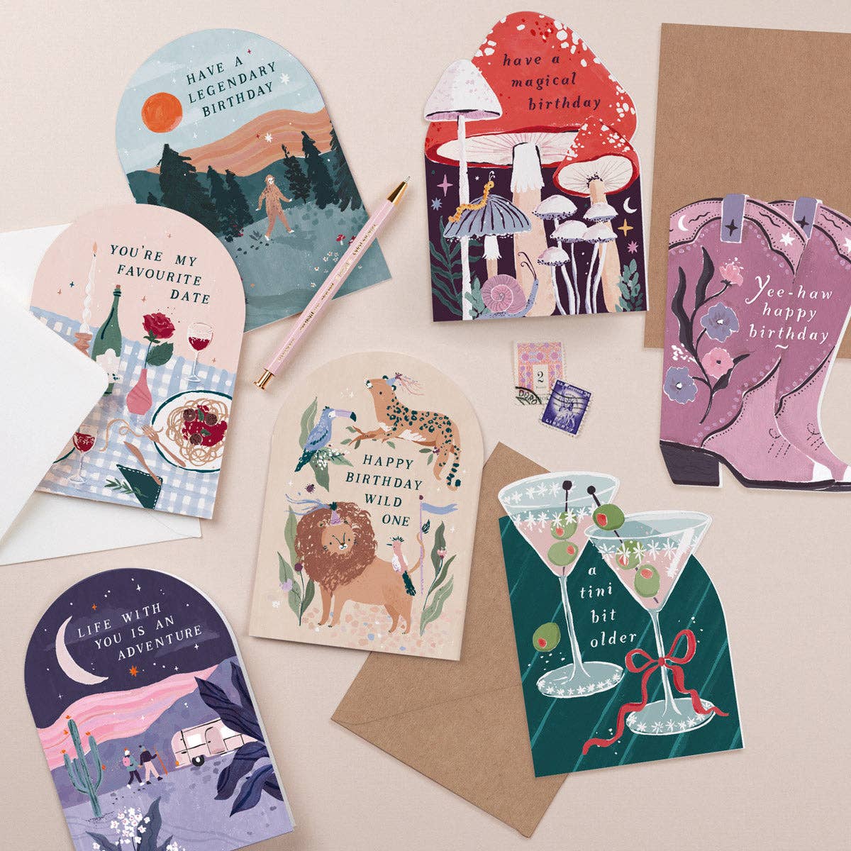 Carte d'anniversaire Martini un peu plus âgée | Cartes d'anniversaire - SISTER PAPER CO