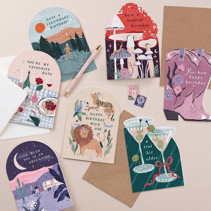 Carte d'anniversaire Martini un peu plus âgée | Cartes d'anniversaire - SISTER PAPER CO